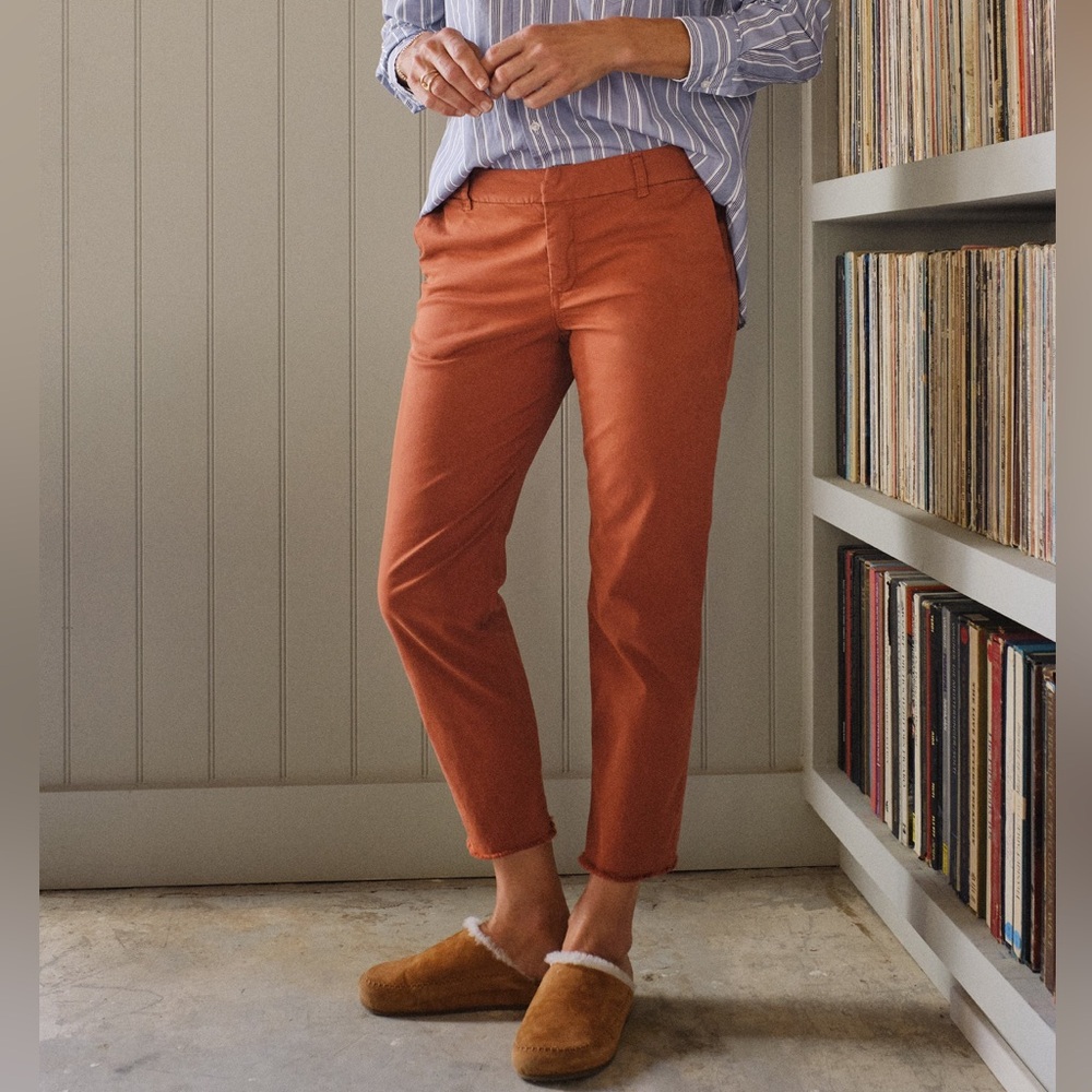 Frank & Eileen Burnt Orange Cropped Ankle Pants